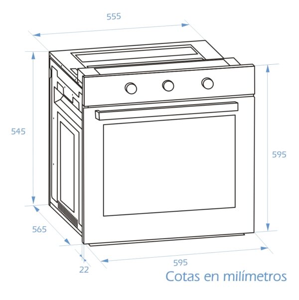 Medidas del horno MX-HE2657